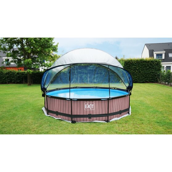 exit-stone-zwembad-o360x76cm-met-dome-en-filterpomp-de-versie-grijs